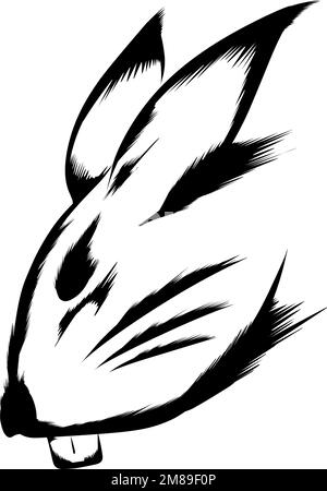 Rabbit head design. Wild Animals. Rabbit logo or icon. Suitable for stickers, logos and others Stock Vector