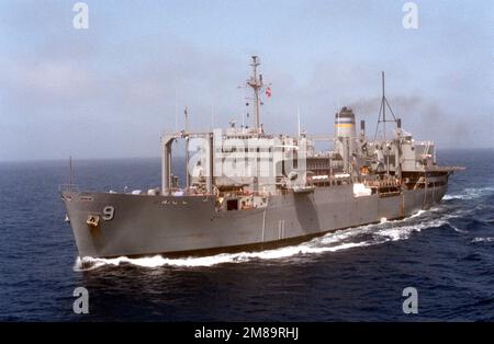 A port bow view of the combat stores ship USNS SPICA (T-AFS-9) underway. Country: Unknown Stock Photo