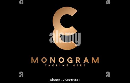 Alphabet cc modern letter abstract monogram vector logo template Stock Vector