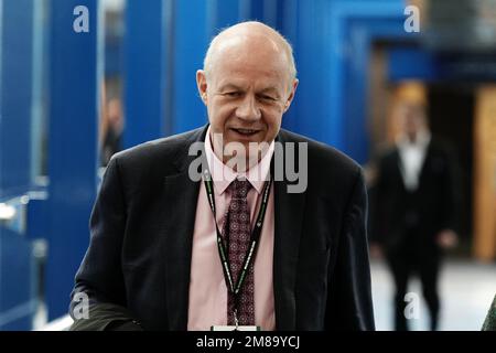 File photo dated 03/10/22 of Damian Green MP arrives for the Conservative Party annual conference at the International Convention Centre in Birmingham. Mr Green has said performers and creators are making a 'pitiful' amount of money from streaming their music online. Damian Green, acting chair of the DCMS committee, said him and his fellow MPs have heard of the 'frustrations' that the majority of musicians and songwriters have with the earnings they get from music. Issue date: Friday January 13, 2023. Stock Photo