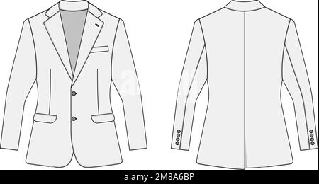 Suit  jacket vector template illustration | white Stock Vector