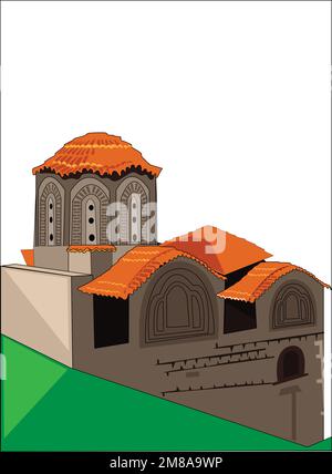 Albania culture bilding vector illustration Stock Vector