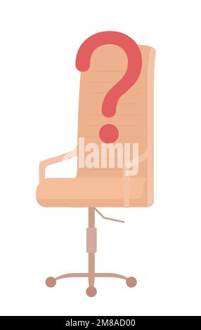 Vacant job position semi flat color vector element Stock Vector