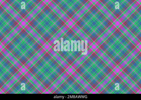 Plaid check textile. Pattern tartan vector. Seamless background texture fabric in red and pink colors. Stock Vector