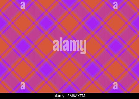 Tartan background vector. Pattern check plaid. Seamless texture fabric textile in red and purple colors. Stock Vector