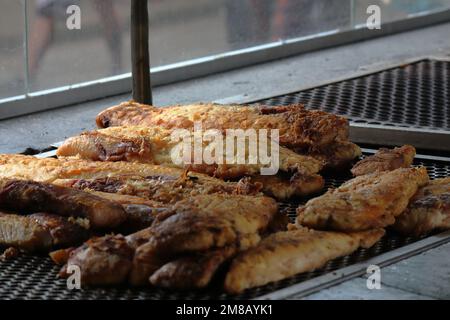 Grilled fish, typical and traditional Brazilian cuisine at Piracicaba, Sao Paulo. Stock Photo