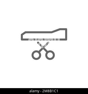 Operating bed icon, graphic resource template, vector illustration. Stock Vector