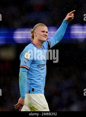 File photo dated 31-12-2022 of Manchester City's Erling Haaland. Marcus Rashford and Erling Haaland will be in the Manchester derby spotlight on Saturday as the pair go head to head at Old Trafford. Issue date: Friday January 13, 2023. Stock Photo