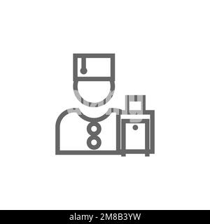 Professor icon, tutor graphic resource mockup, vector illustration. Stock Vector
