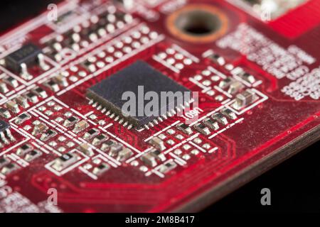 Close-up of a part of Computer graphics card Stock Photo