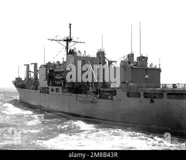 A partial port quarter view of the combat stores ship USS SYLVANIA (AFS 2). Country: Chesapeake Bay Stock Photo