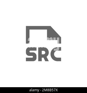src file type flat icon, graphic resource template, vector illustration ...