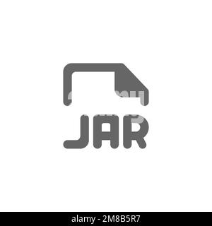 jar file type flat icon, graphic resource template, vector illustration. Stock Vector