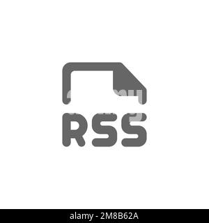 RSS file type flat icon, graphic resource template, vector illustration ...