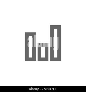 Column chart icon, graphic resource template, vector illustration Stock ...