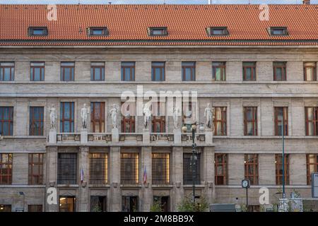 Municipal Library of Prague at Marianske Square - Prague, Czech Republic Stock Photo