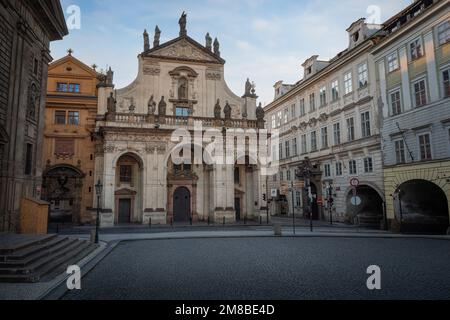 St. Salvator Church at Krizovnicke Square - Prague, Czech Republic Stock Photo