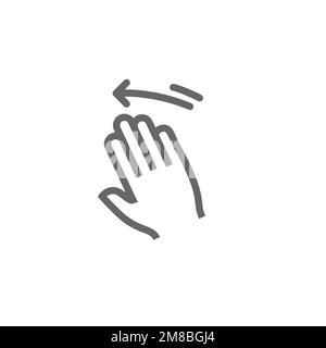 Hand waving gesture icon, graphics resource template, vector ...