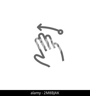 Left hand gesture icon, graphics resource template, vector illustration ...