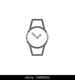 Watch line icon. Graphic resource template, vector illustration Stock ...