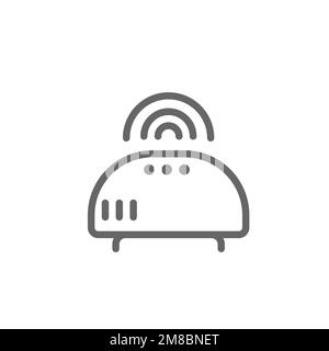 Router line icon, graphic resource template, vector illustration Stock ...