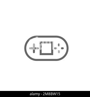 Game console line icon, graphics resource template, vector illustration ...