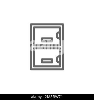 Cabinet sub line icon. Graphic resource template, vector illustration ...