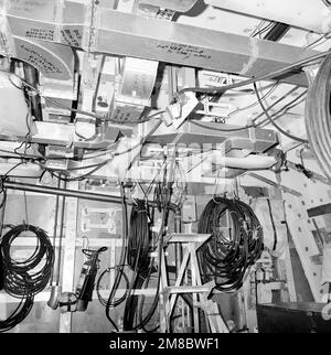 A view of Aegis radar room No. 1 on the guided missile cruiser GETTYSBURG (CG 64). The ship is 60 percent complete. Base: Bath State: Maine (ME) Country: United States Of America (USA) Stock Photo