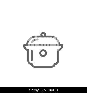 Pressure cooker icon, graphic resource template, vector illustration. Stock Vector