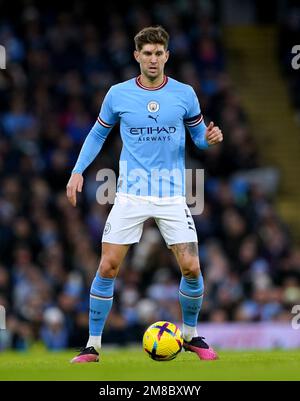 File photo dated 31-12-2022 of Manchester City's John Stones, who has been ruled out of Saturday's Premier League derby against Manchester United at Old Trafford, manager Pep Guardiola has said. Issue date: Friday January 13, 2023. Stock Photo