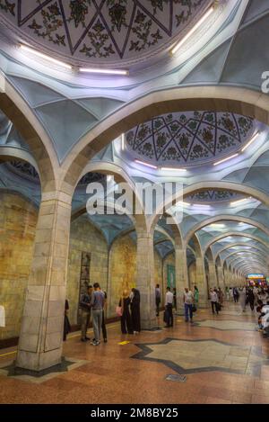 Alisher Navoi Station, Tashkent Metro, Tashkent, Uzbekistan Stock Photo