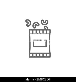 Snack line icon, common graphic resources, vector illustration Stock ...