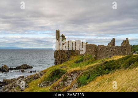 The ruins of Dunure Castle, Dunure Ayrshire the home of the Kennedy Clan. Stock Photo
