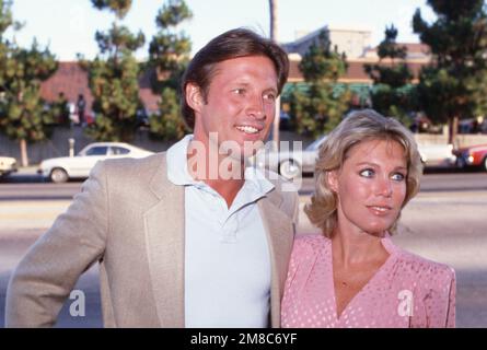 Bruce Boxleitner and Kathryn Holcomb at the Linda Evans book party on July 12, 1983. Credit: Ralph Dominguez/MediaPunch Stock Photo