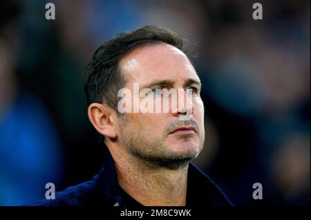 File photo dated 31-12-2022 of Everton manager Frank Lampard who admits he headed into this season not expecting the club to improve their position after narrowly avoiding relegation last term. Issue date: Friday January 13, 2023. Stock Photo
