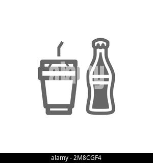 Coffee and Coke icons, common graphic resources, vector illustrations. Stock Vector