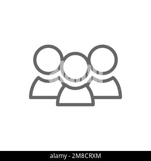 Multi user icons, graphic resource templates, vector illustrations ...