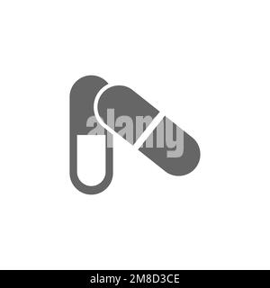 Capsule and tablet icons, common graphic resources, vector illustrations. Stock Vector
