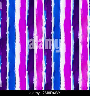 Abstract pattern with multi-colored stripes in sloppy edges.  Seamless illustration Stock Photo