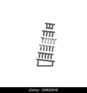 Inclined tower icon, common graphic resources, vector illustration ...