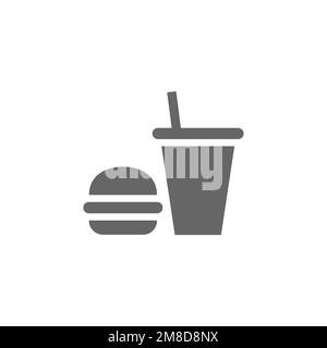 Hamburg and Coke icons, common graphic resources, vector illustrations. Stock Vector