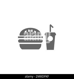 Coke and hamburger icons, common graphic resources, vector illustrations. Stock Vector