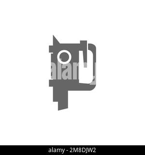 Nail gun icon, common graphic resources, vector illustration. Stock Vector