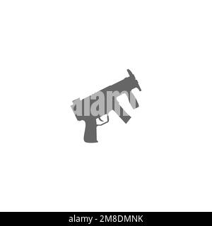 Submachine gun icon, common graphic resources, vector illustration ...