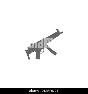Submachine gun icon, common graphic resources, vector illustration ...