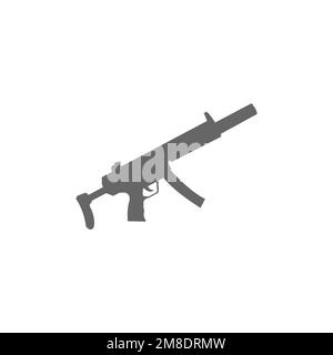 Submachine gun icon, common graphic resources, vector illustration ...