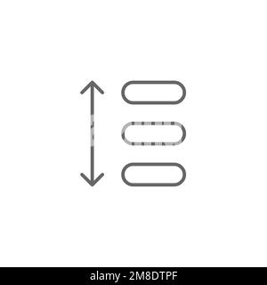 Vertical alignment icons, common graphic resources, vector illustrations. Stock Vector