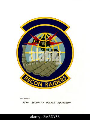 Approved insignia of the 55th Operations Support Squadron. Country ...