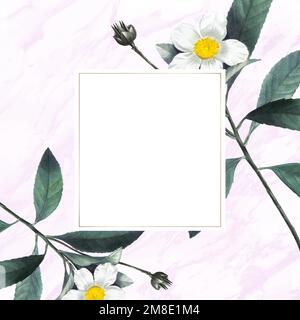 Flower and fruit decorated frame vector Stock Vector