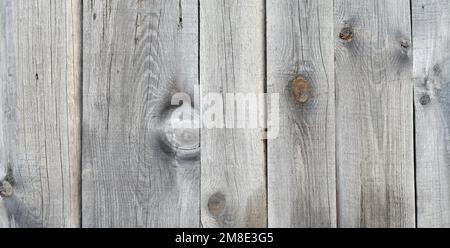 Old gray wooden planks as a rustic textured background with copy space. Stock Photo